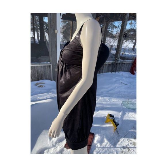 Miss Sixty Collection Black Babydoll Dress Knot Front Sleeveless Sz S - Picture 4 of 13